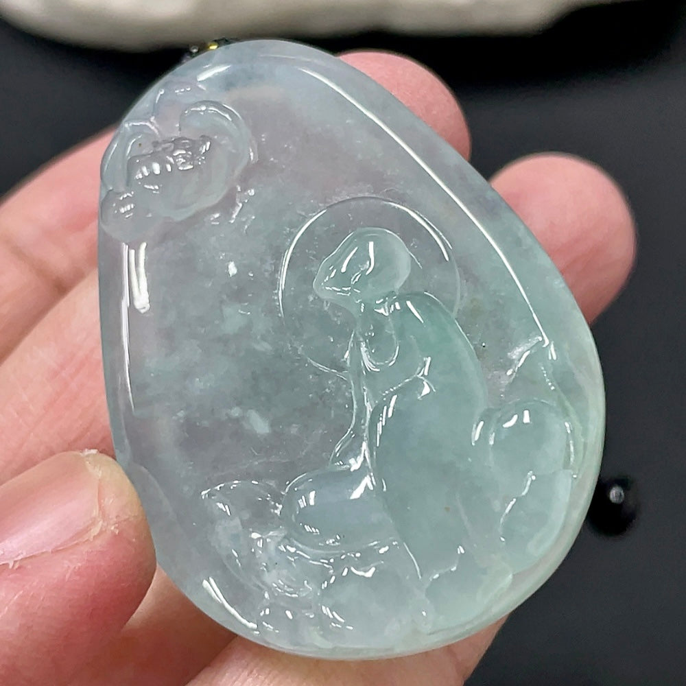 Jadeite Enlightenment Pendant Total weight about 23.73g