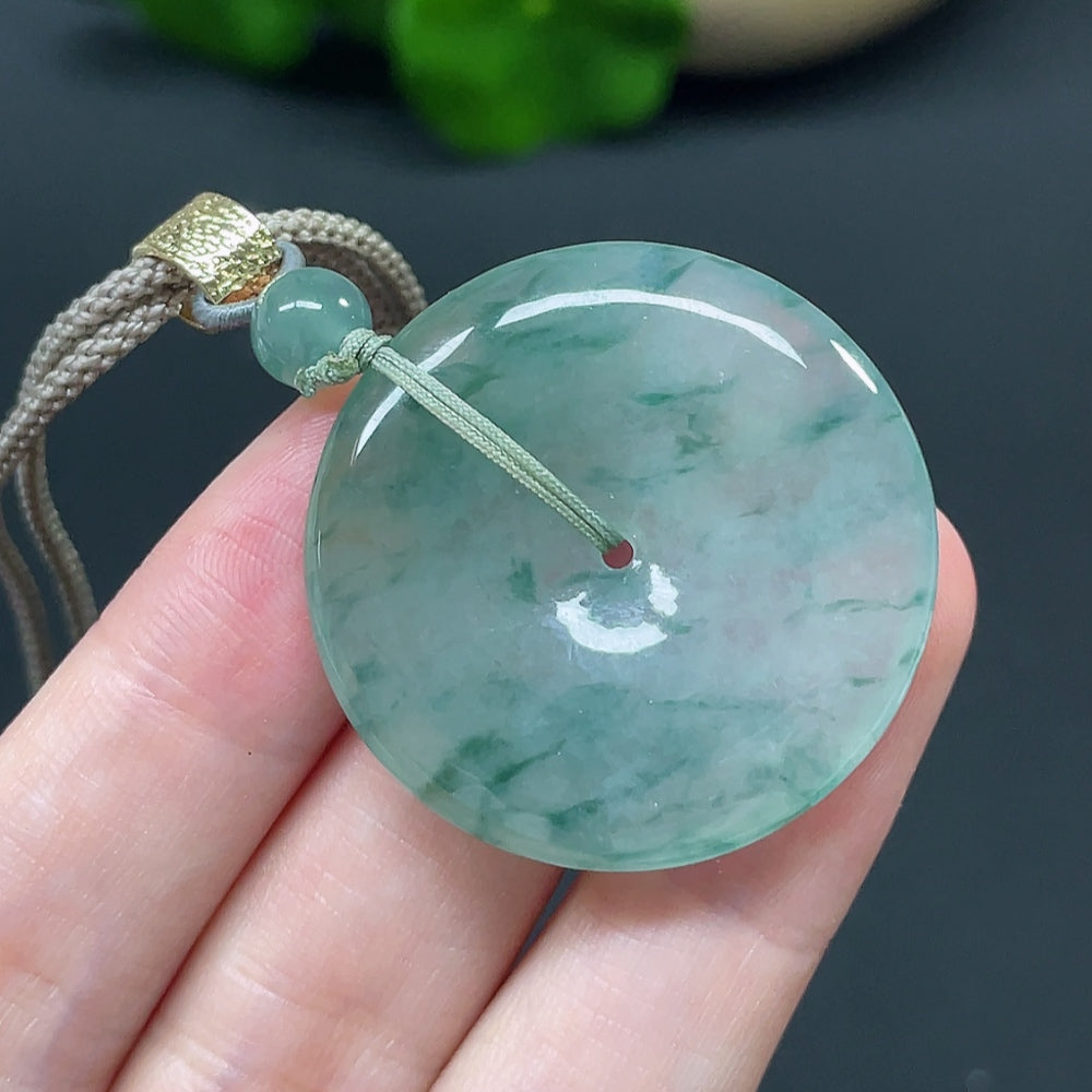 Jadeite Safety Buckle Pendant Non-Gold Accessory