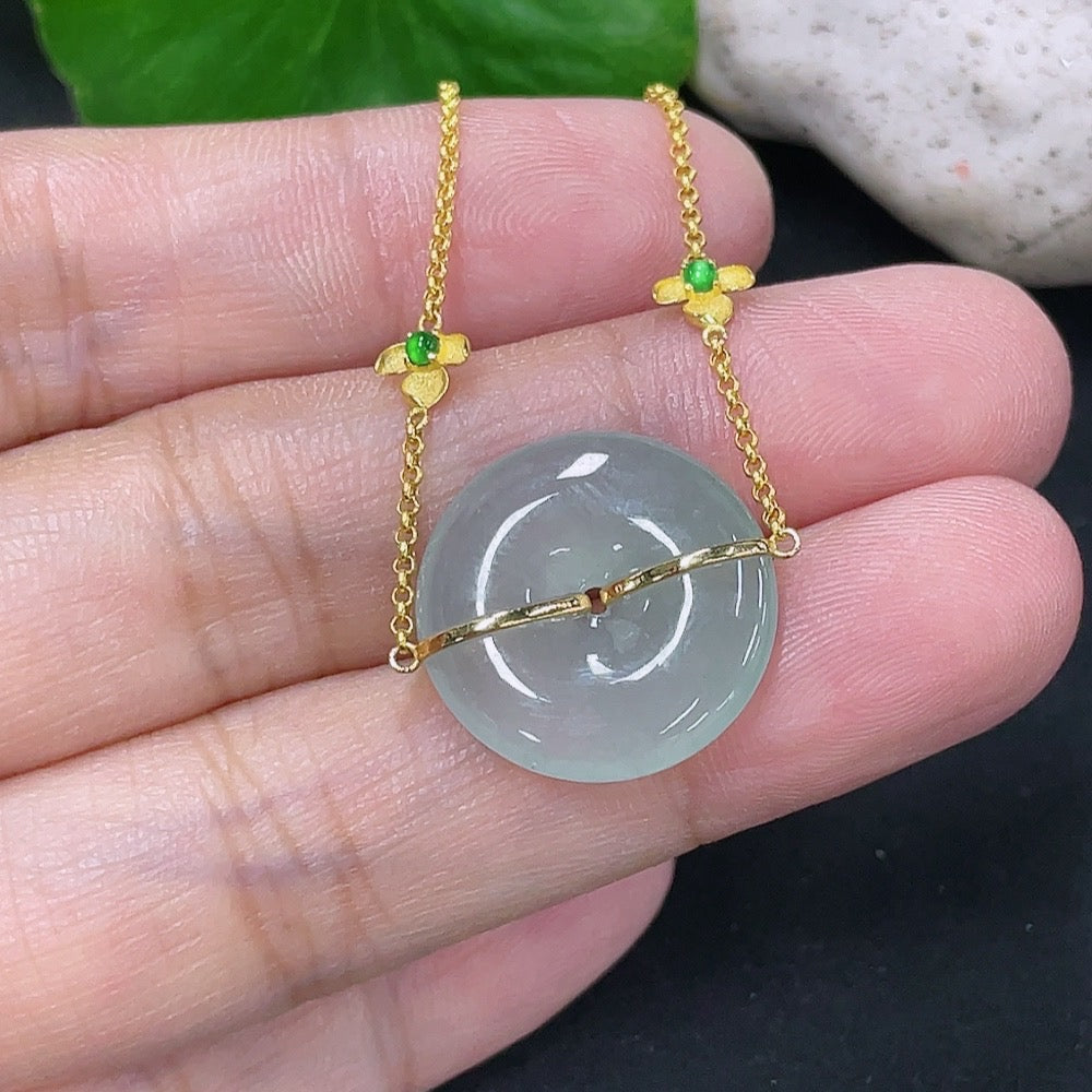 Jadeite Safety Buckle Bracelet 18k