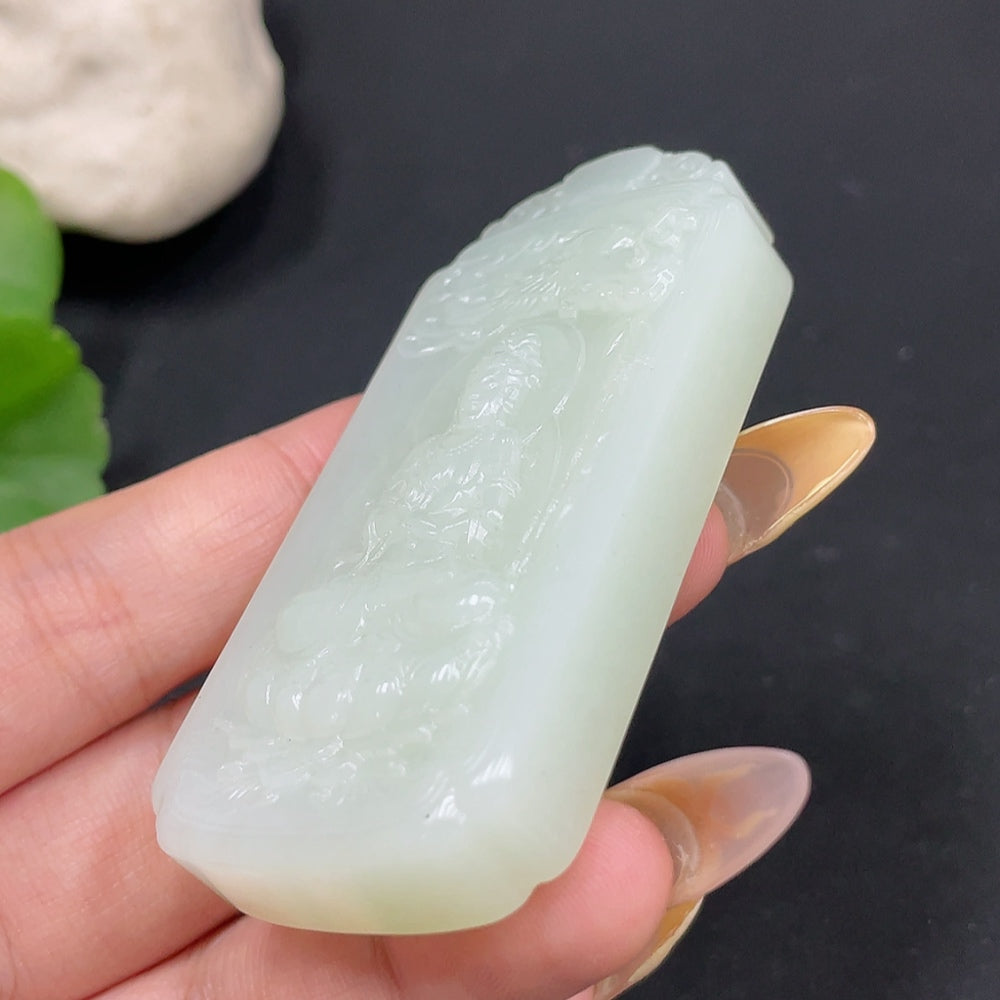 Hetian Jade Pendant Guanyin Total Weight About 66.5g
