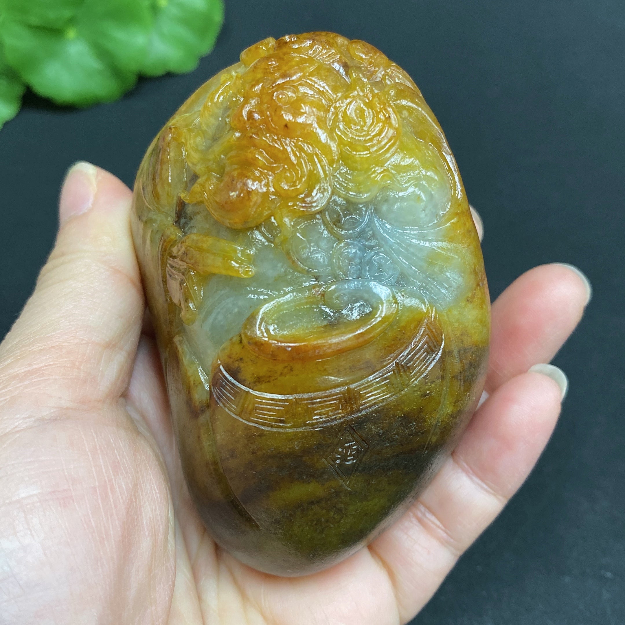 Hetian Jade Handheld Carving - Zhong Kui - Total Weight Approx. 267.6g - Contains Other Mineral Components - Undetermined Skin Color Origin
