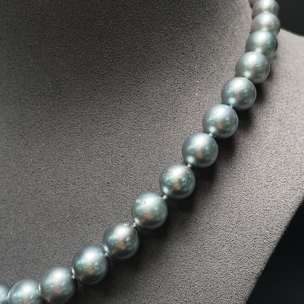 Seawater Pearl Necklace Non-Gold Total Weight Approx. 61.7g Size 8.6-10.8mm