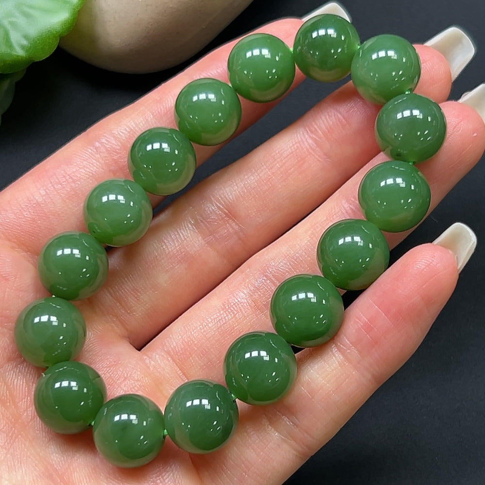 Green Hetian Jade Bracelet