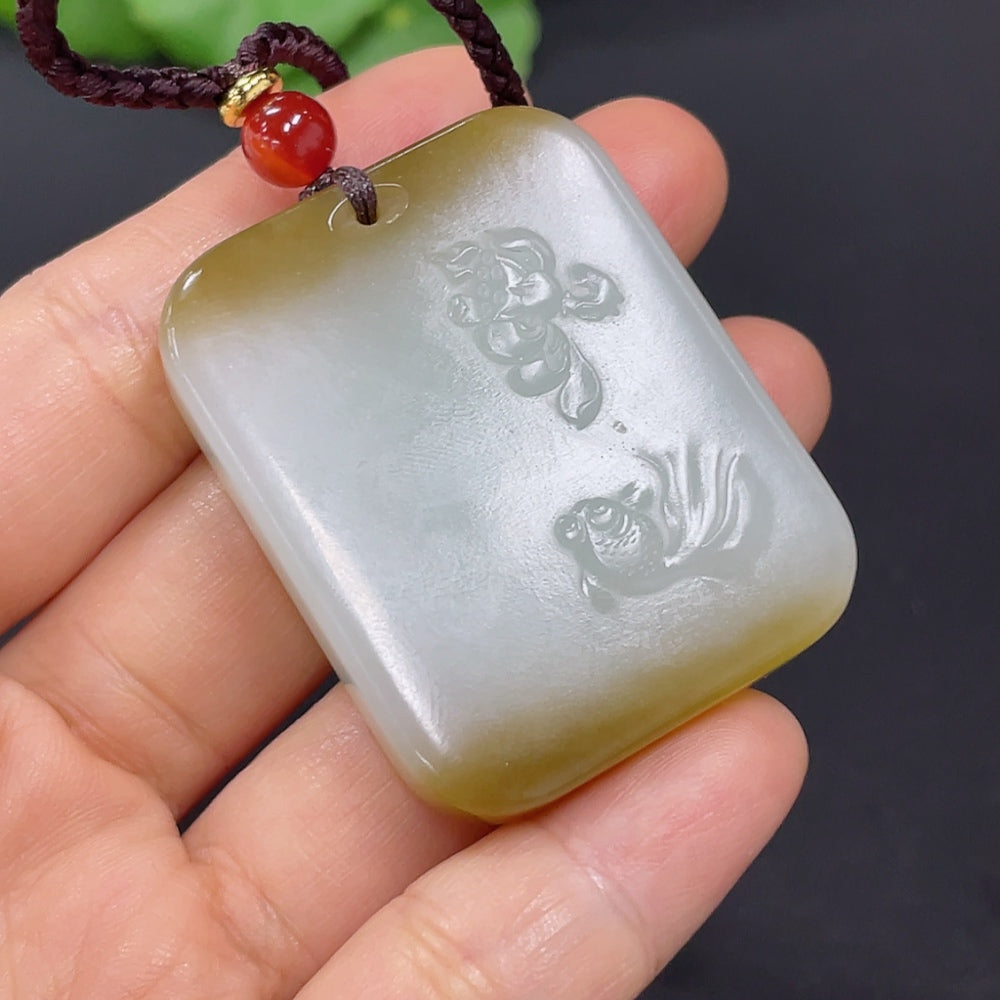 Hetian Jade Pendant Lotus