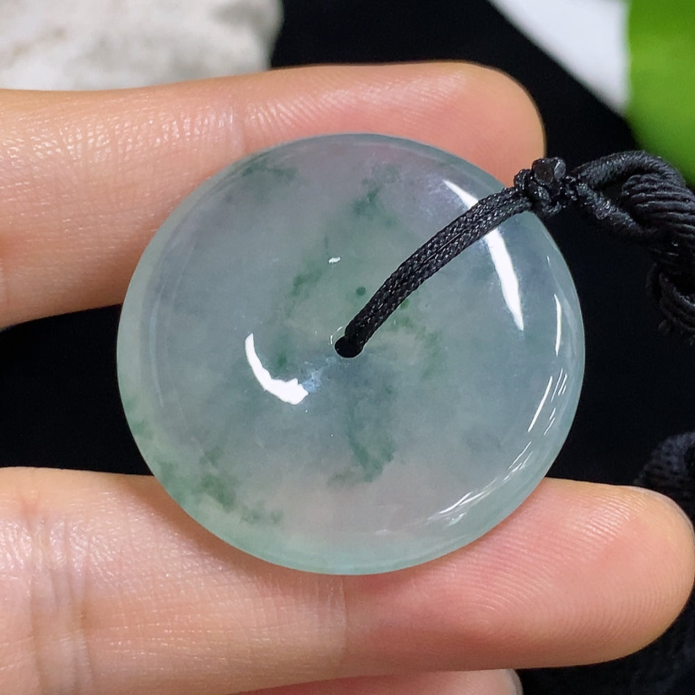 Jadeite Pendant Peace Knot with Cord