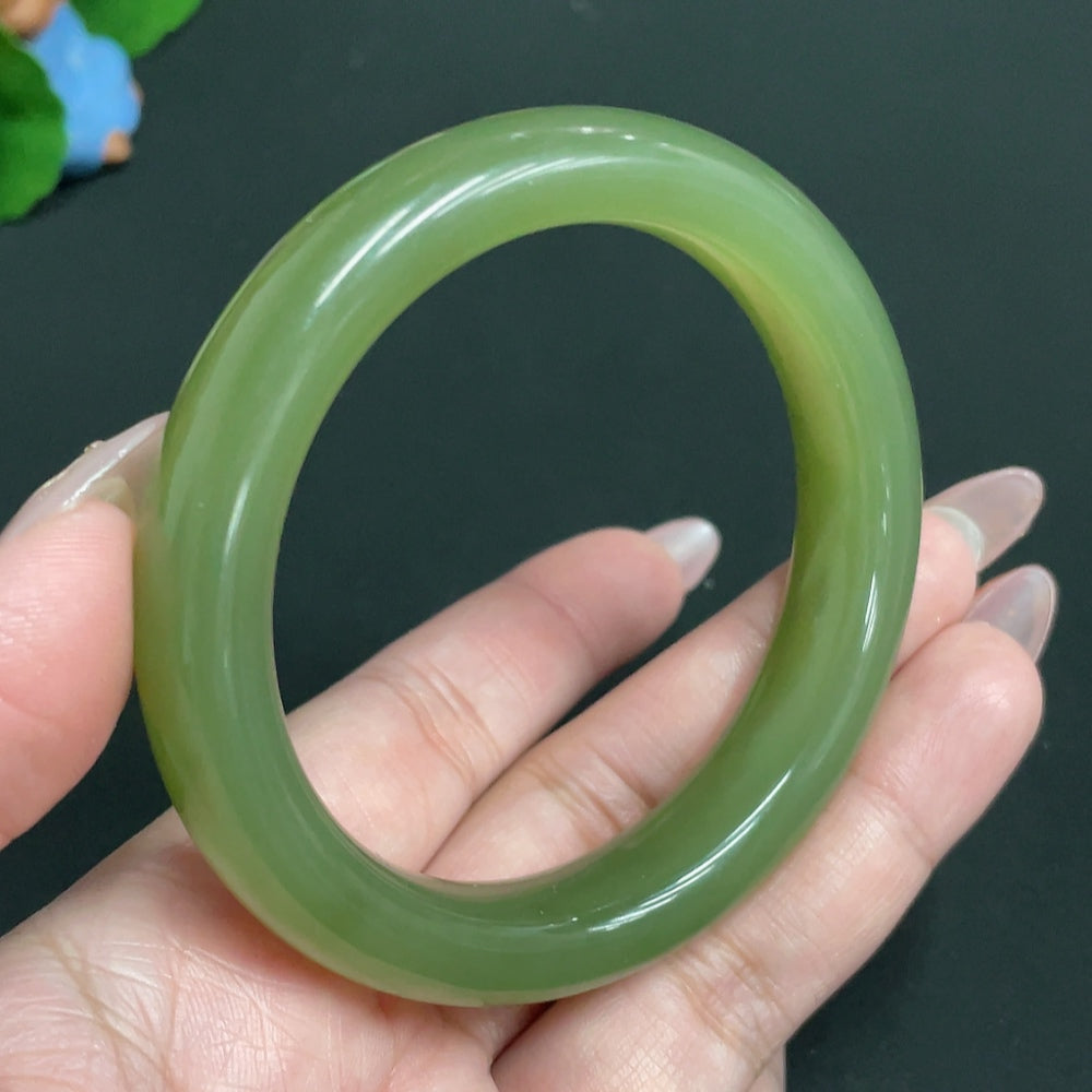 Hetian Jade Round Bracelet Size 57.9 Total Weight Approx. 62.4g