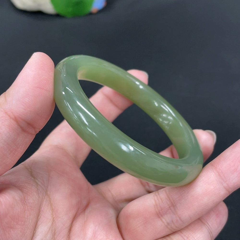 Hetian Jade Round Bracelet Size 56 Total Weight Approx. 46g