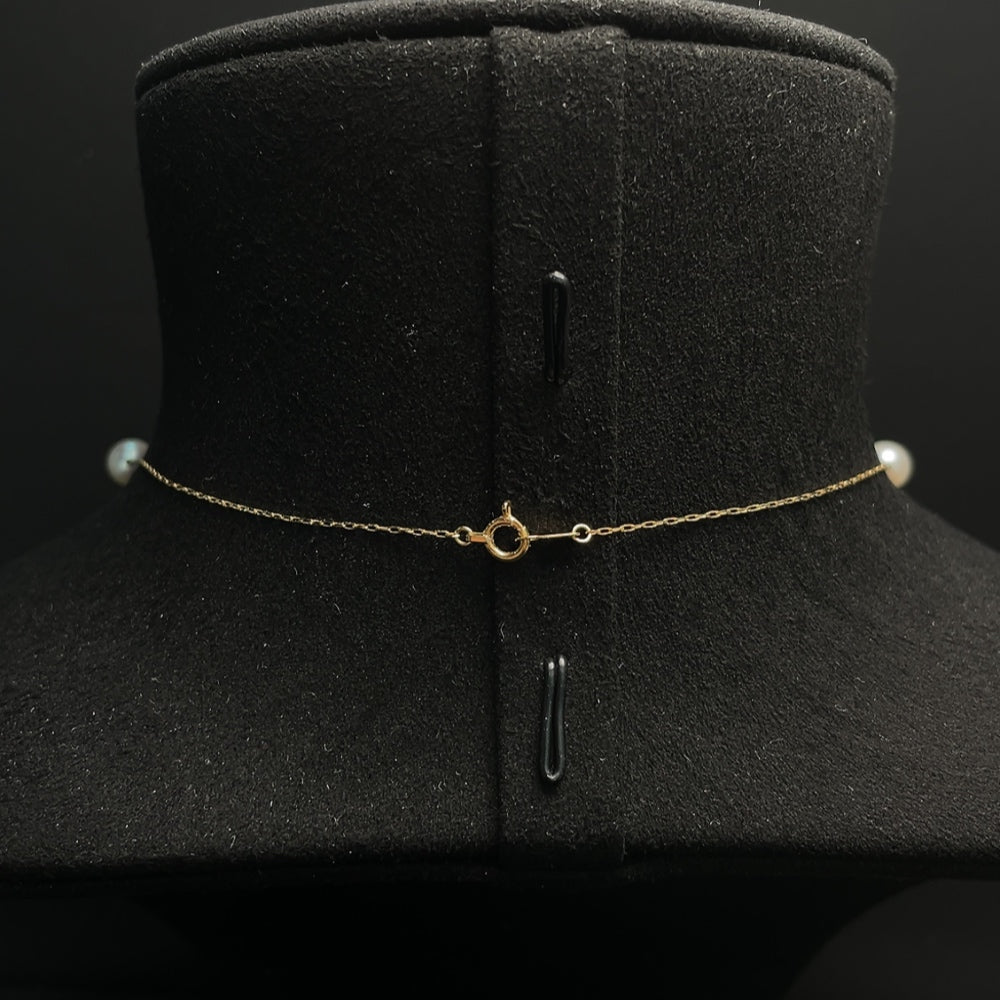 Seawater Pearl Necklace 18K Gold Total Weight Approx. 4.54g Size About 7mm