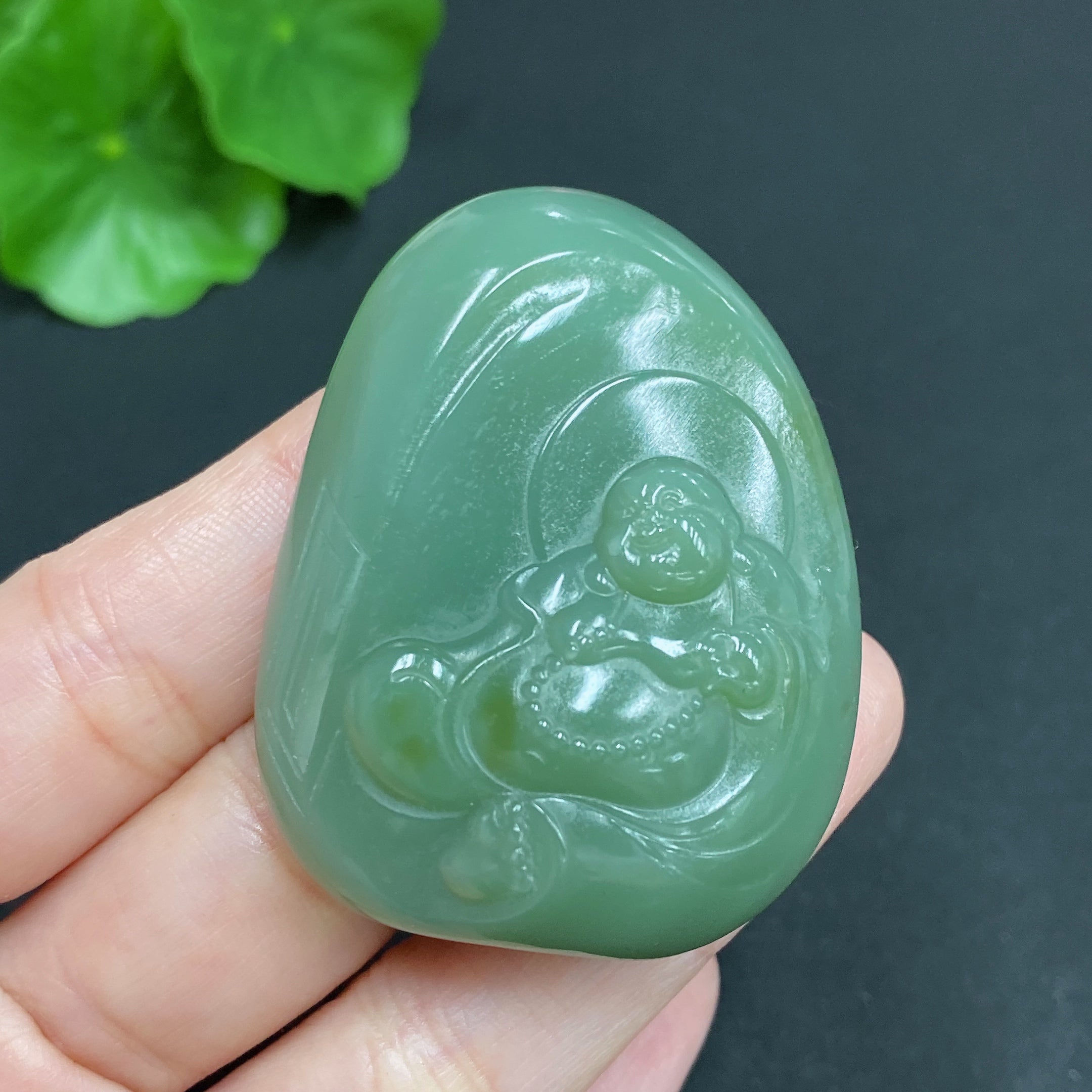 Hetian Jade Pendant Buddha Total Weight Approx. 40.7g
