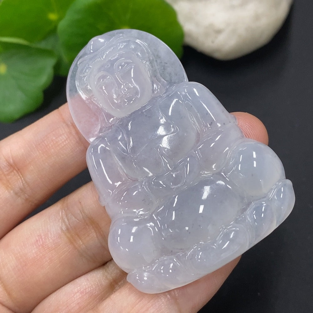 Jadeite Guanyin Pendant Total Weight About 22g