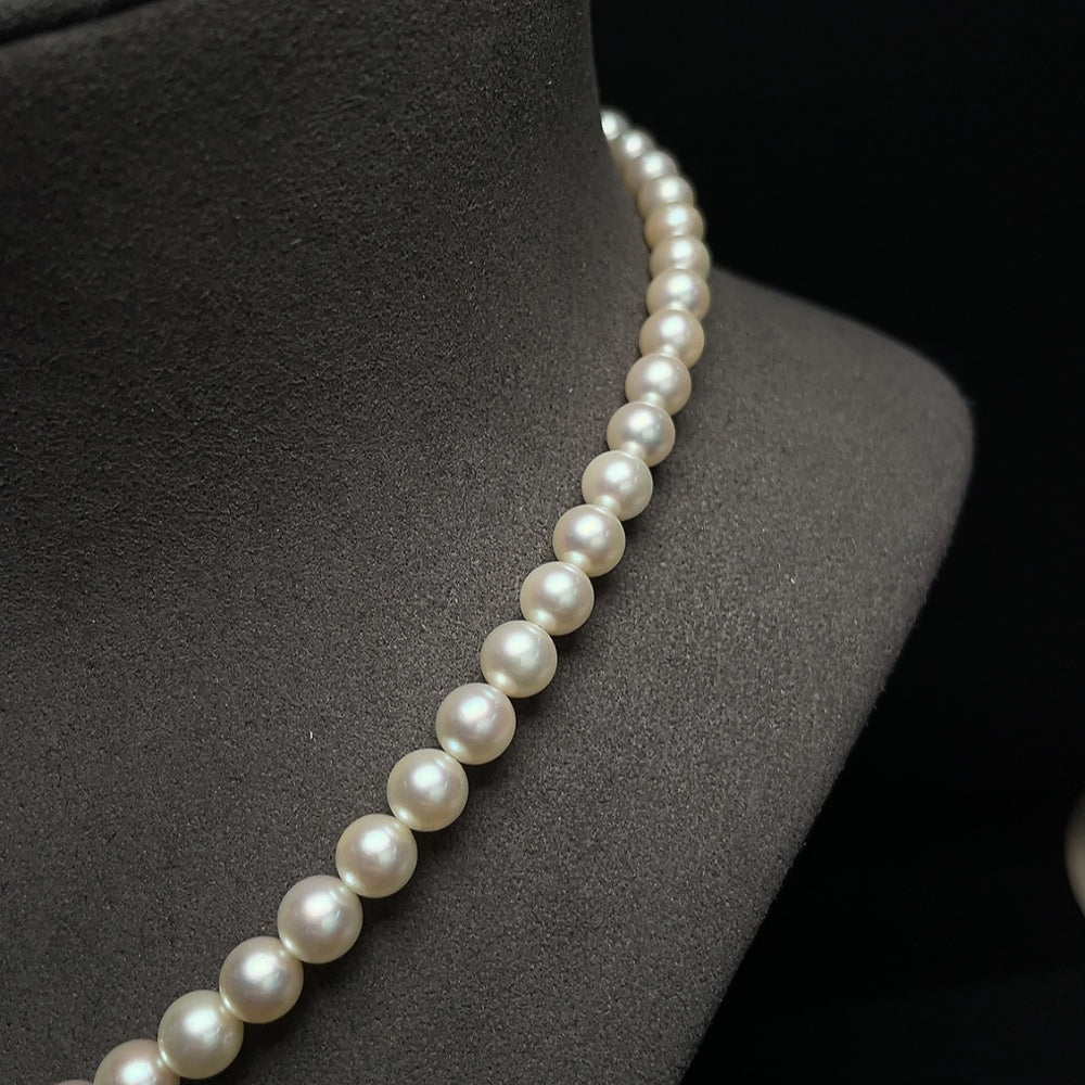 Seawater Pearl Necklace Non-Gold Total Weight Approx. 30.29g Size About 6.9mm