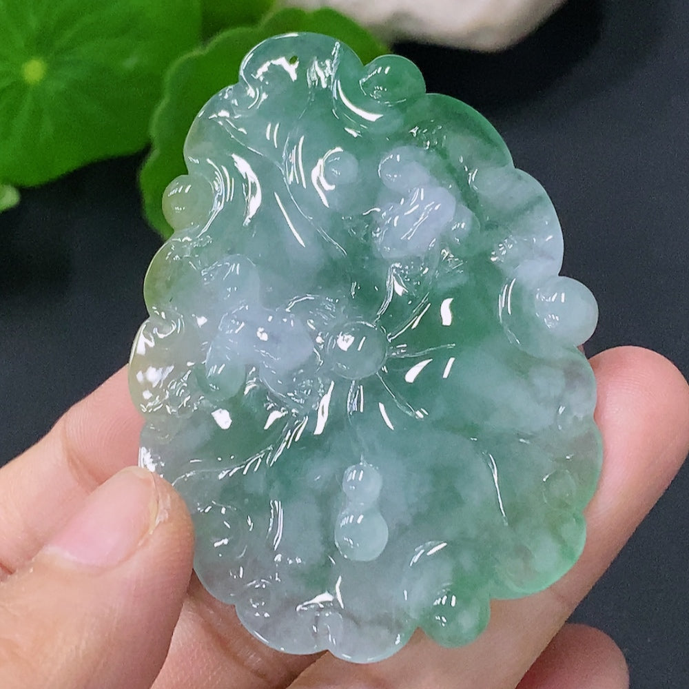 Jadeite Pendant Lotus Leaf Total Weight Approx. 20g