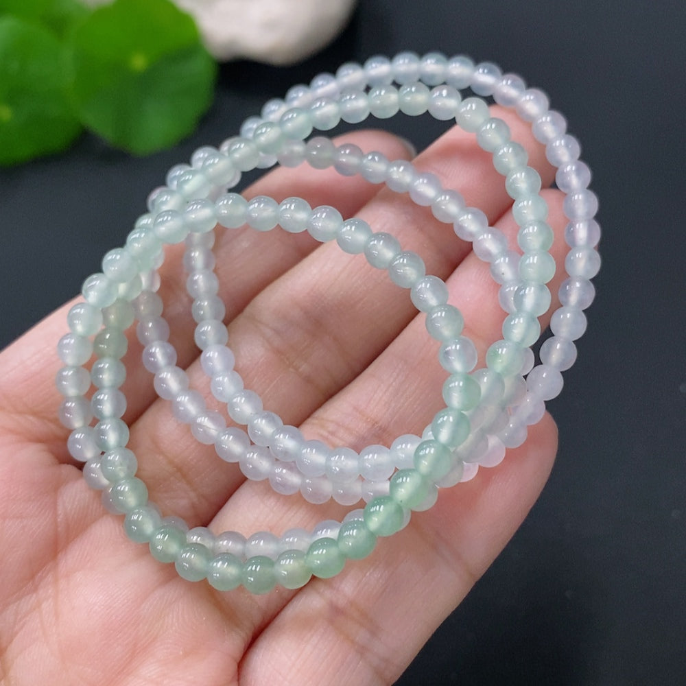 Jadeite Beaded Necklace Approx. 3.8mm Total Weight Approx. 14.58g