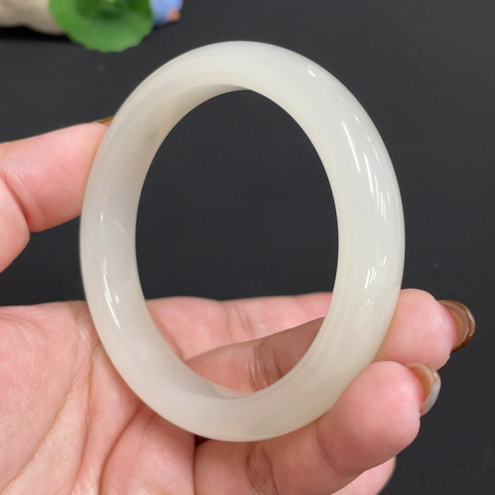 Hetian Jade Round Bracelet Size 58 Total Weight Approx. 54.3g