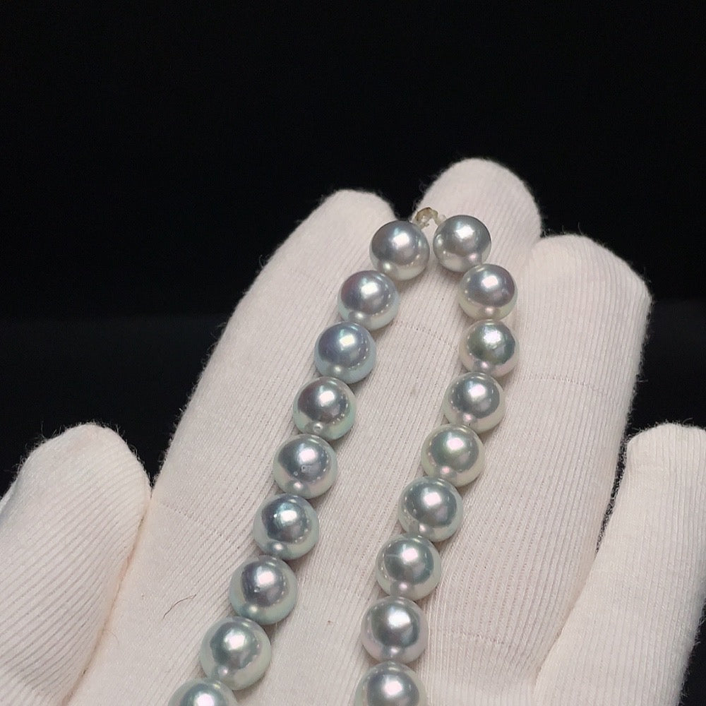 Seawater Pearl Strand, Approx. 8.2mm, Total Weight About 22.07g, Color Origin Undetermined