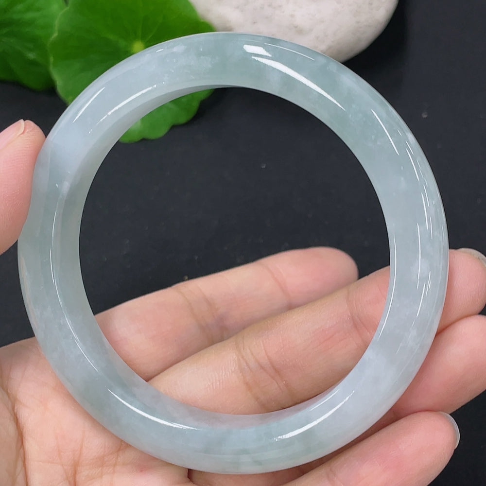 Jadeite Round Bracelet, Total Weight Approx. 53.89g, Size 54.7