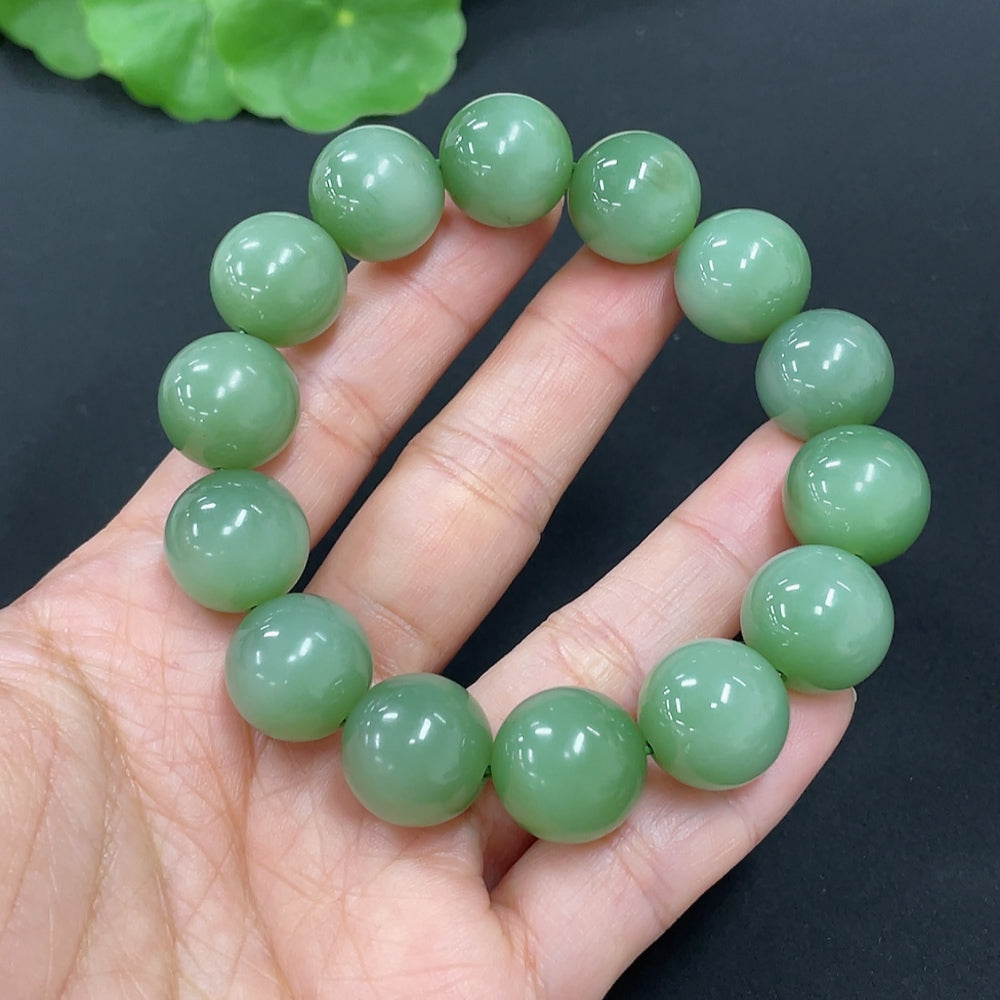 Hetian Jade Jasper Bracelet, Approx. 14mm, Total Weight Approx. 60.5g