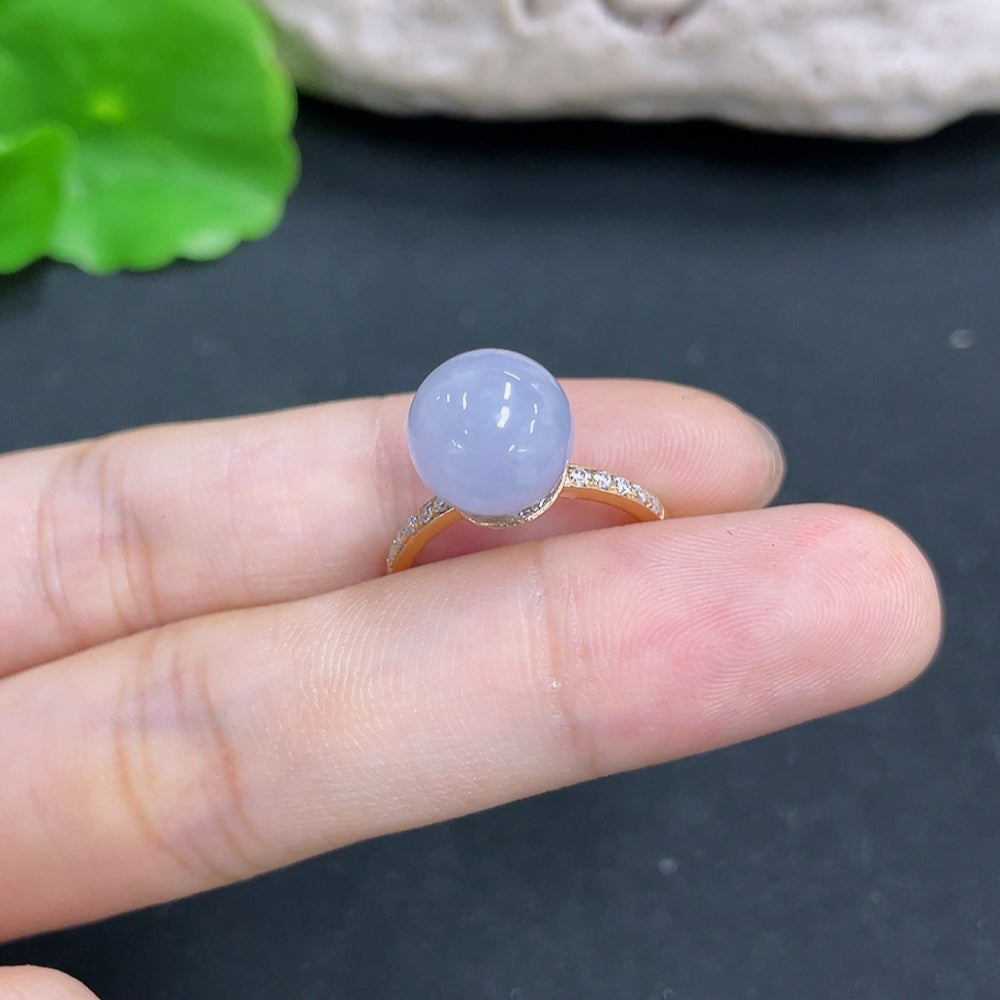 Jadeite Ring 18K Gold Non-Diamond