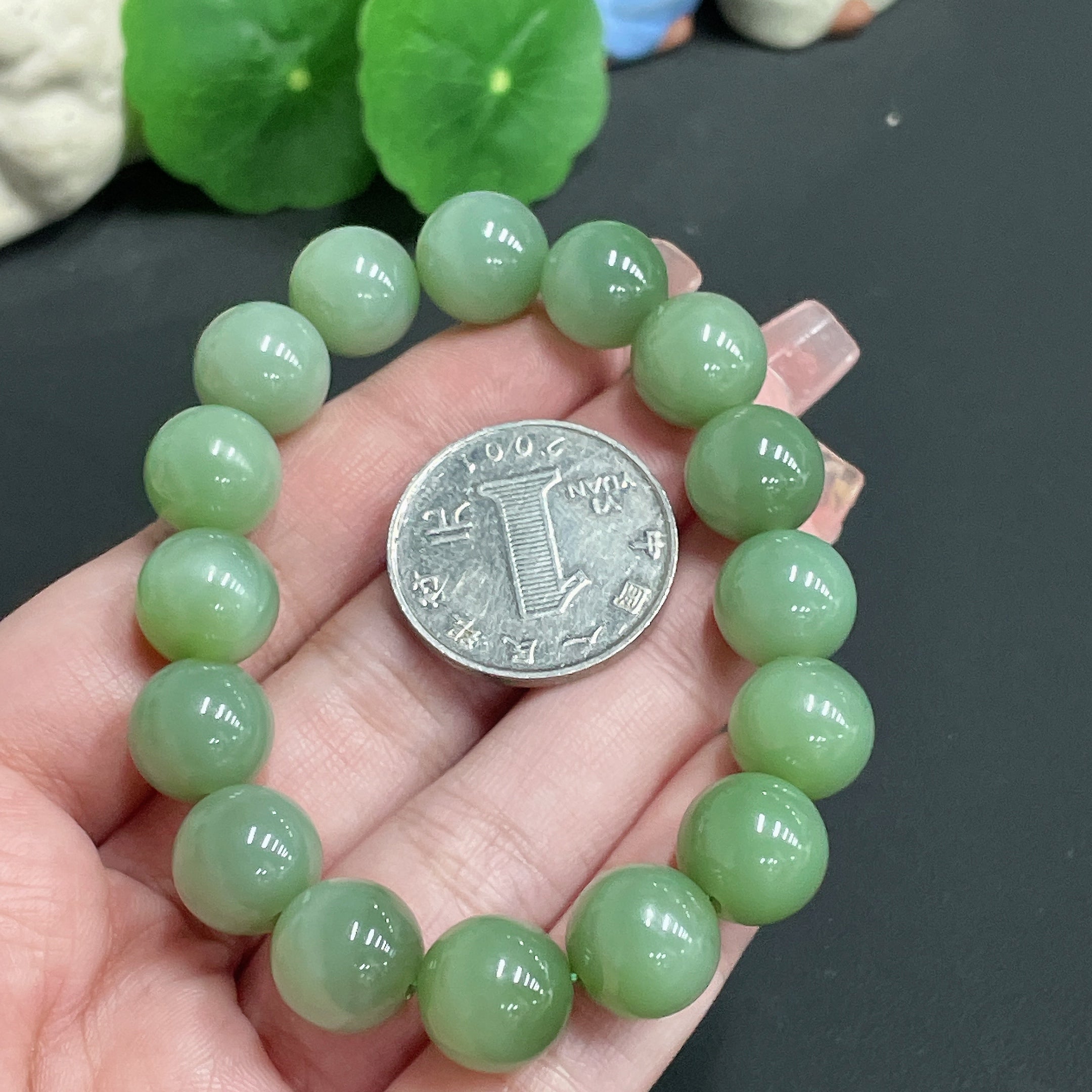 Hetian Jade Bracelet, Approx. 11.8mm, Total Weight Approx. 42.40g