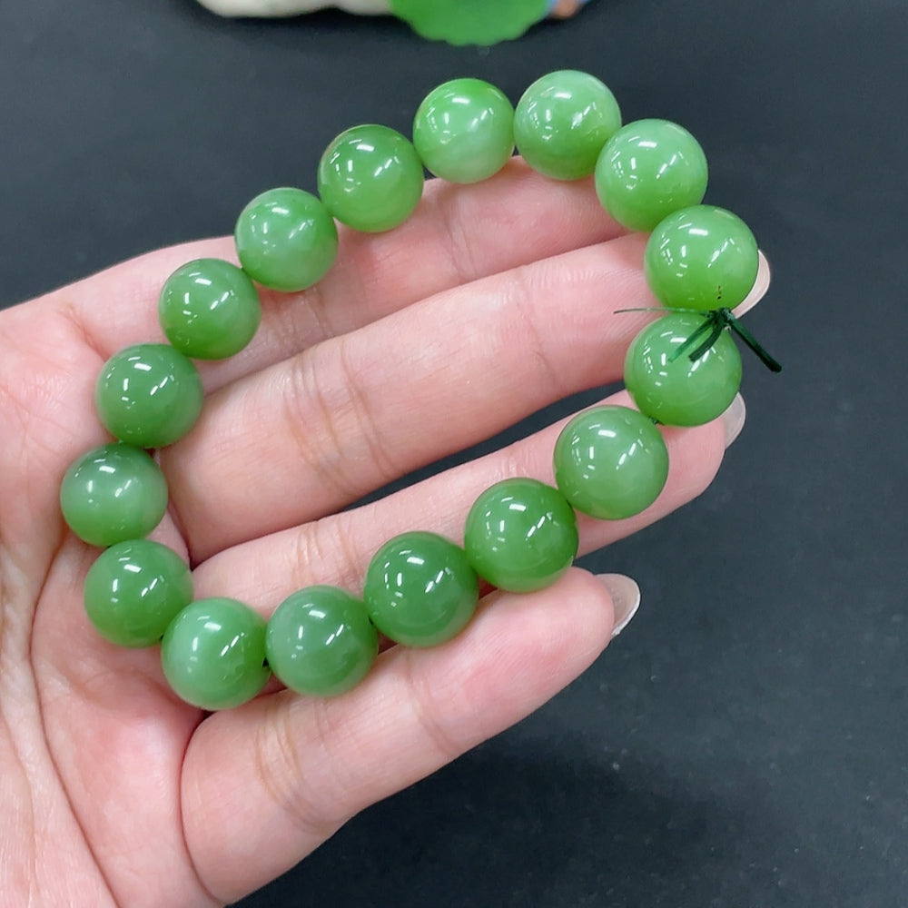 Hetian Jade Bracelet, Approx. 12mm, Total Weight About 43.6g