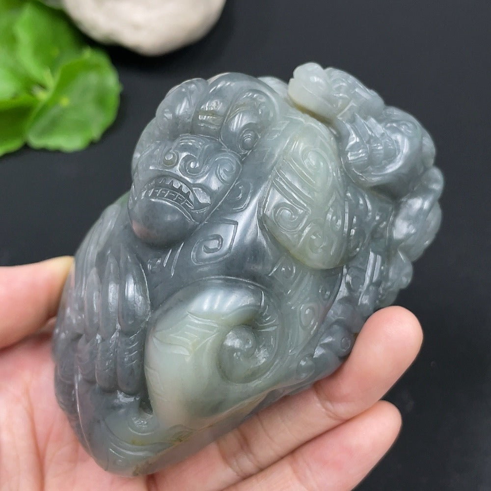 Hetian Jade Ornament Auspicious Beast : . | Huiliu Certified