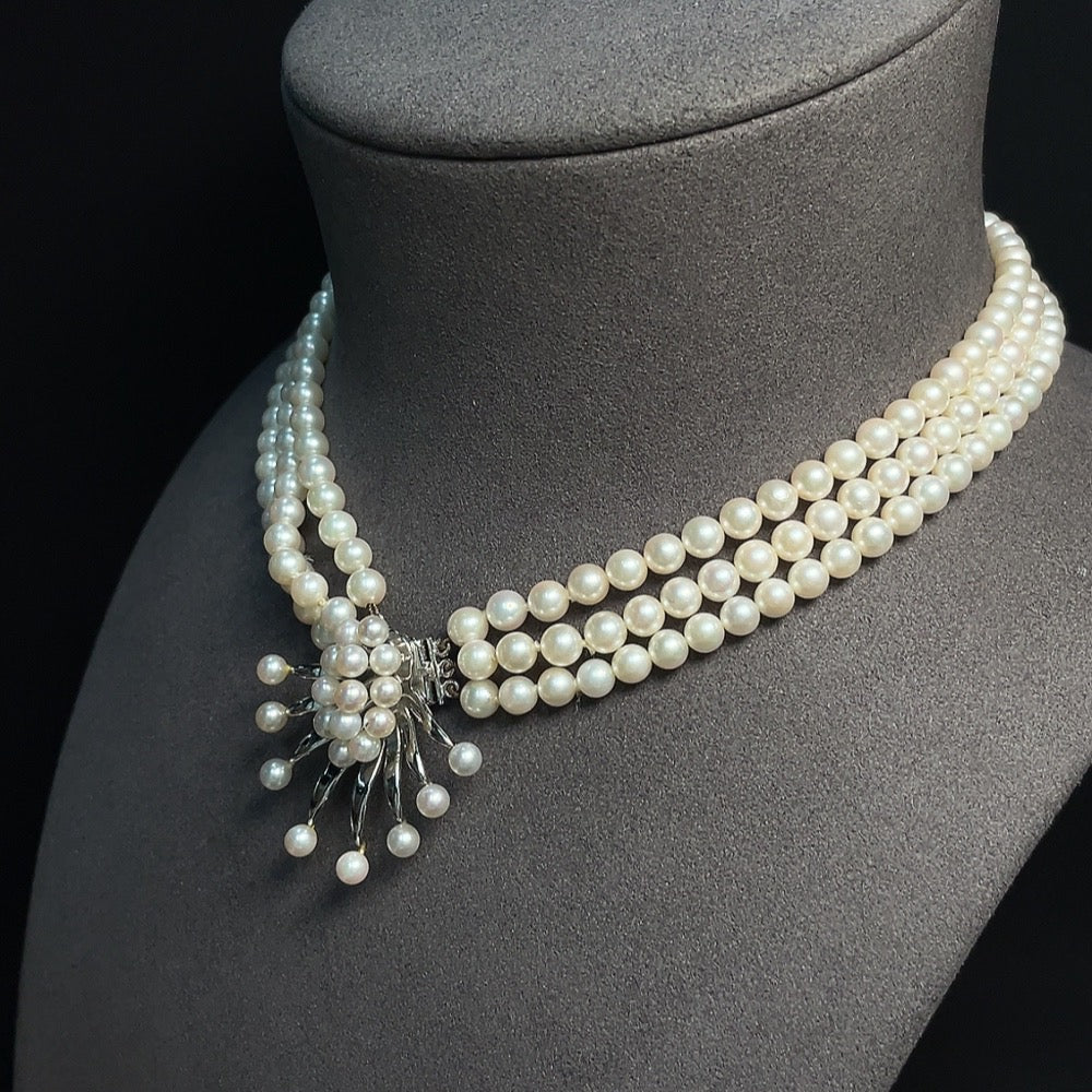 Seawater Pearl Strand Non-Gold Setting Approx. 5.2mm Total Weight About 49.57g