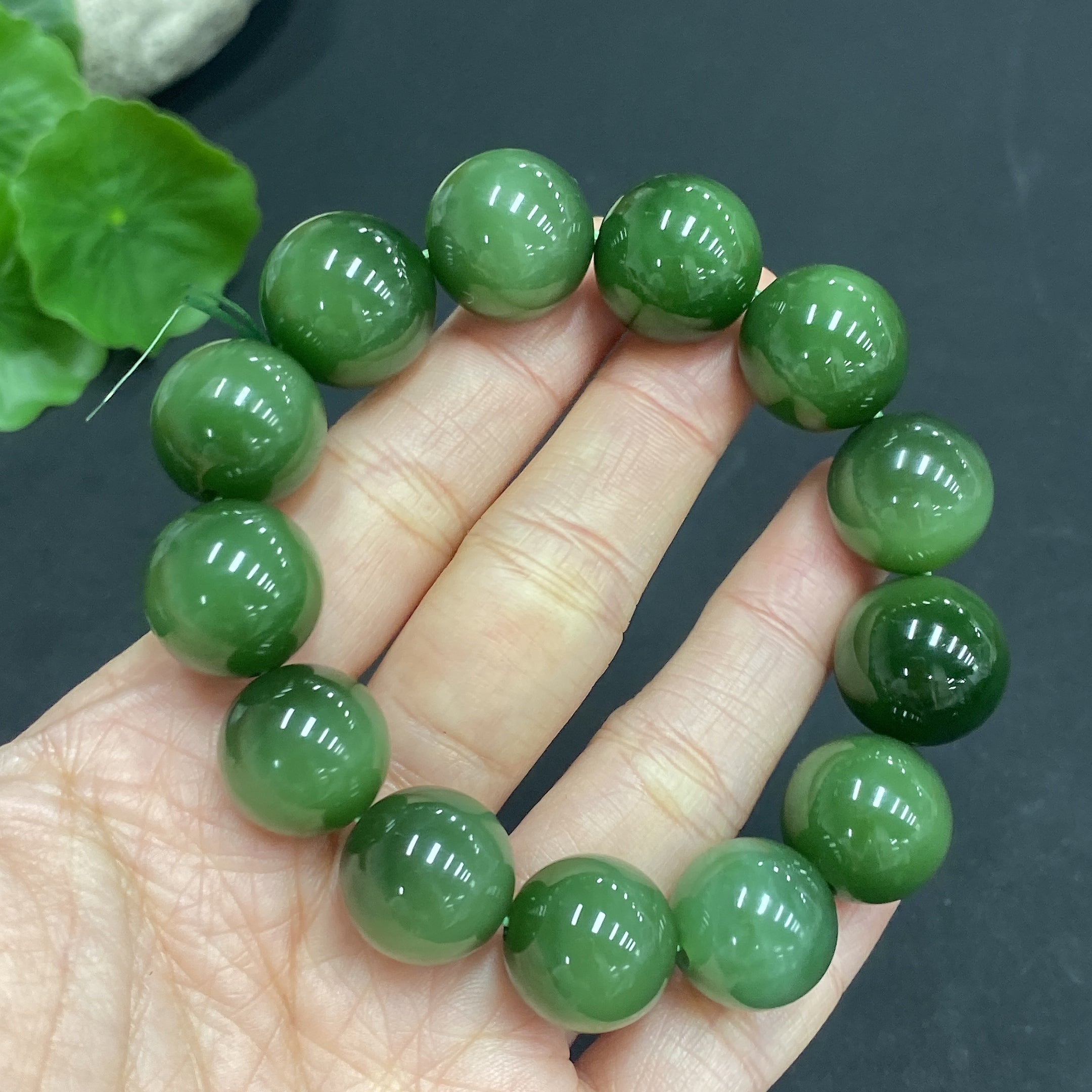 Hetian Jade Bracelet, Approx. 15.2mm, Total Weight Approx. 68.4g