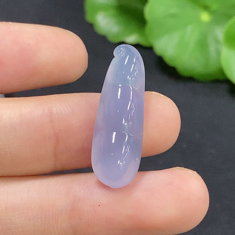 Jadeite Lucky Bean Inlay Piece