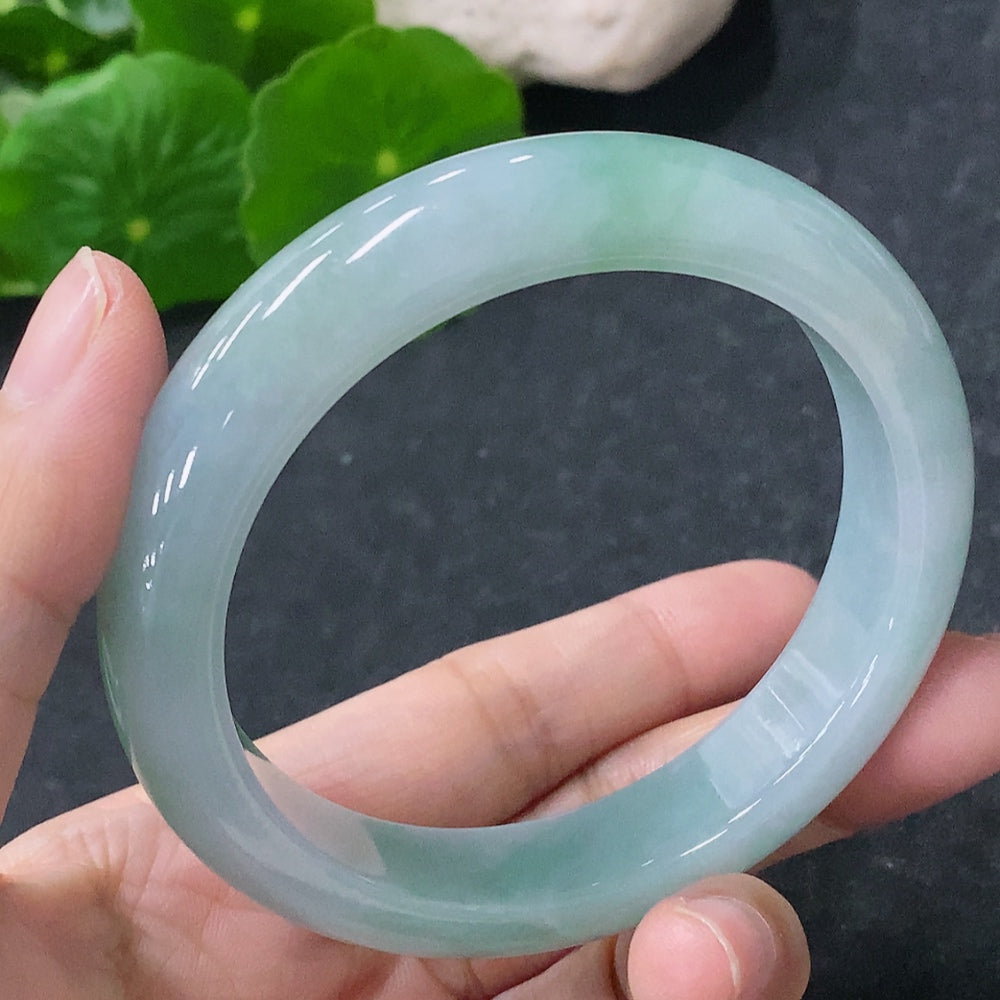 Jadeite Round Bangle Size 55.5mm Total Weight Approx. 56.59g