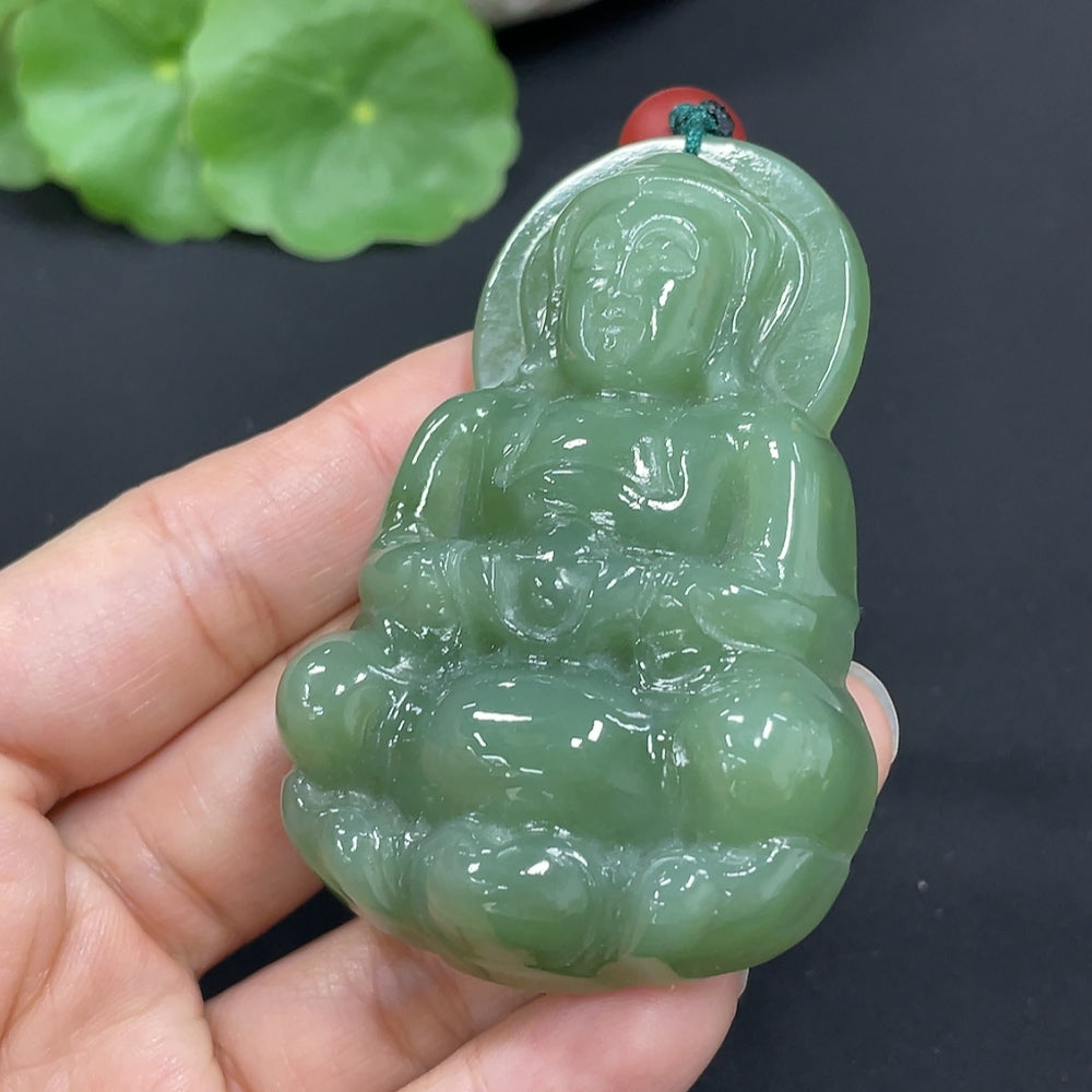 Hetian Jade Jasper Pendant Guanyin