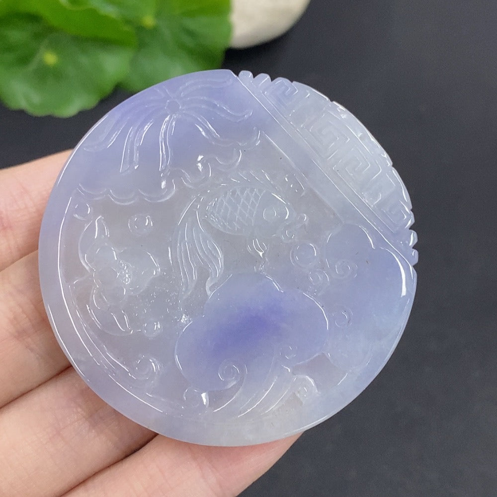 Jadeite Antique Pendant Total Weight Approx. 36.8g