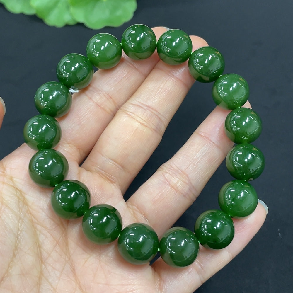 Hetian Jade Jasper Bracelet approx.11.7mm total weight approx.45.1g