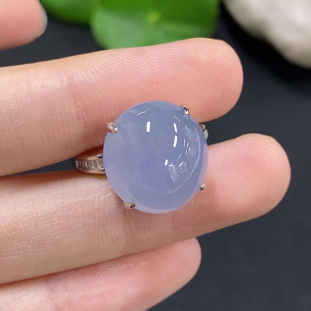 Jadeite Cabochon Ring with 18K Gold and Diamond Accents