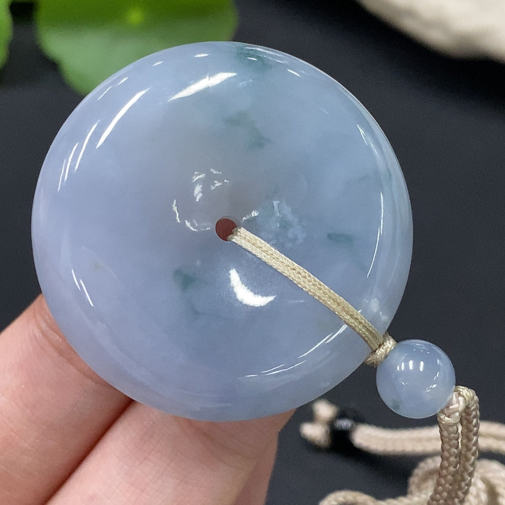 Jadeite Pendant Total Weight Approx. 26.21g Peace Button