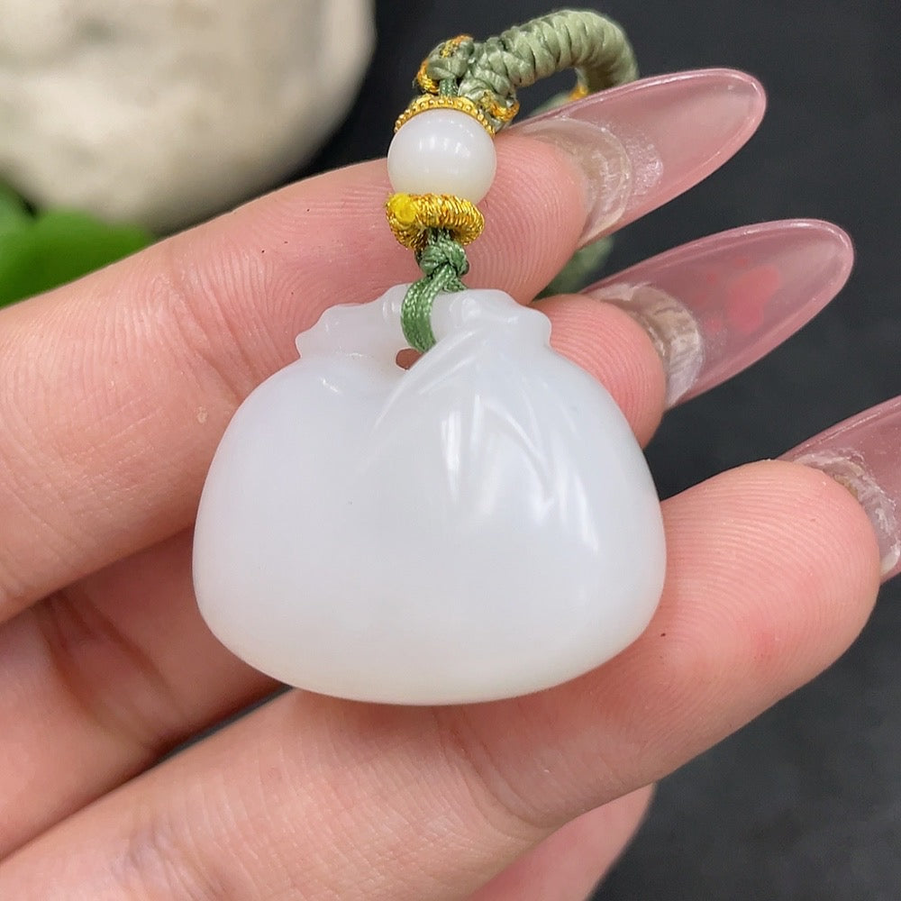 Hetian Jade Pendant Antique Plaque Total Weight (with rope) 16.2g