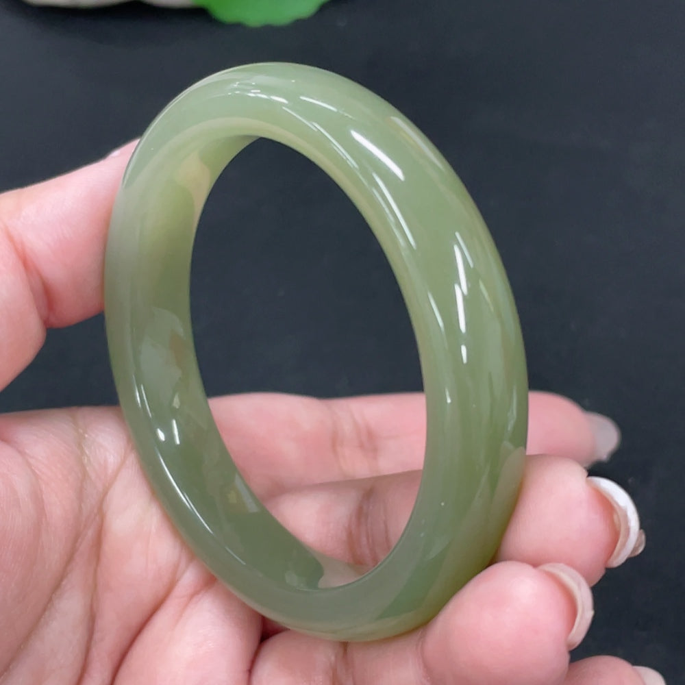 Hetian Jade Round Bracelet Size 54 Total Weight Approx. 47.2g