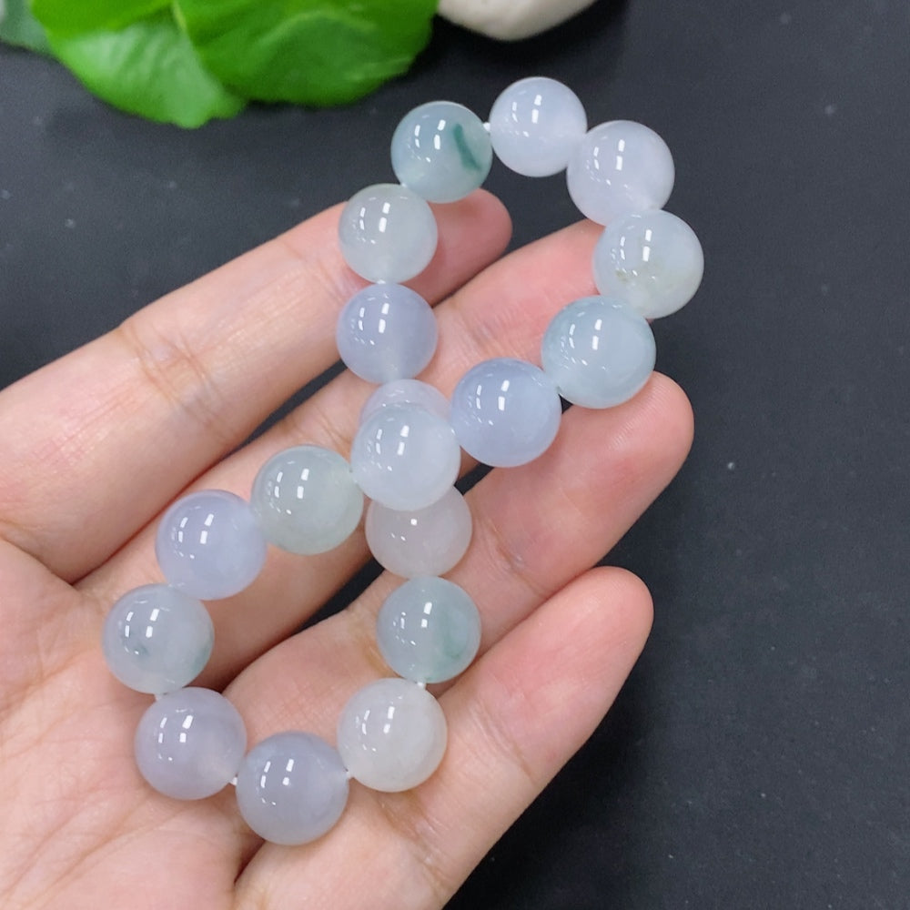 Jadeite Bead Necklace, Largest Bead