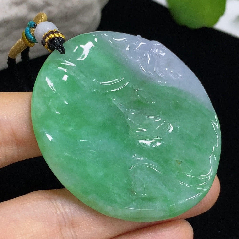 Jadeite Formless Pendant (Including Rope Weight)
