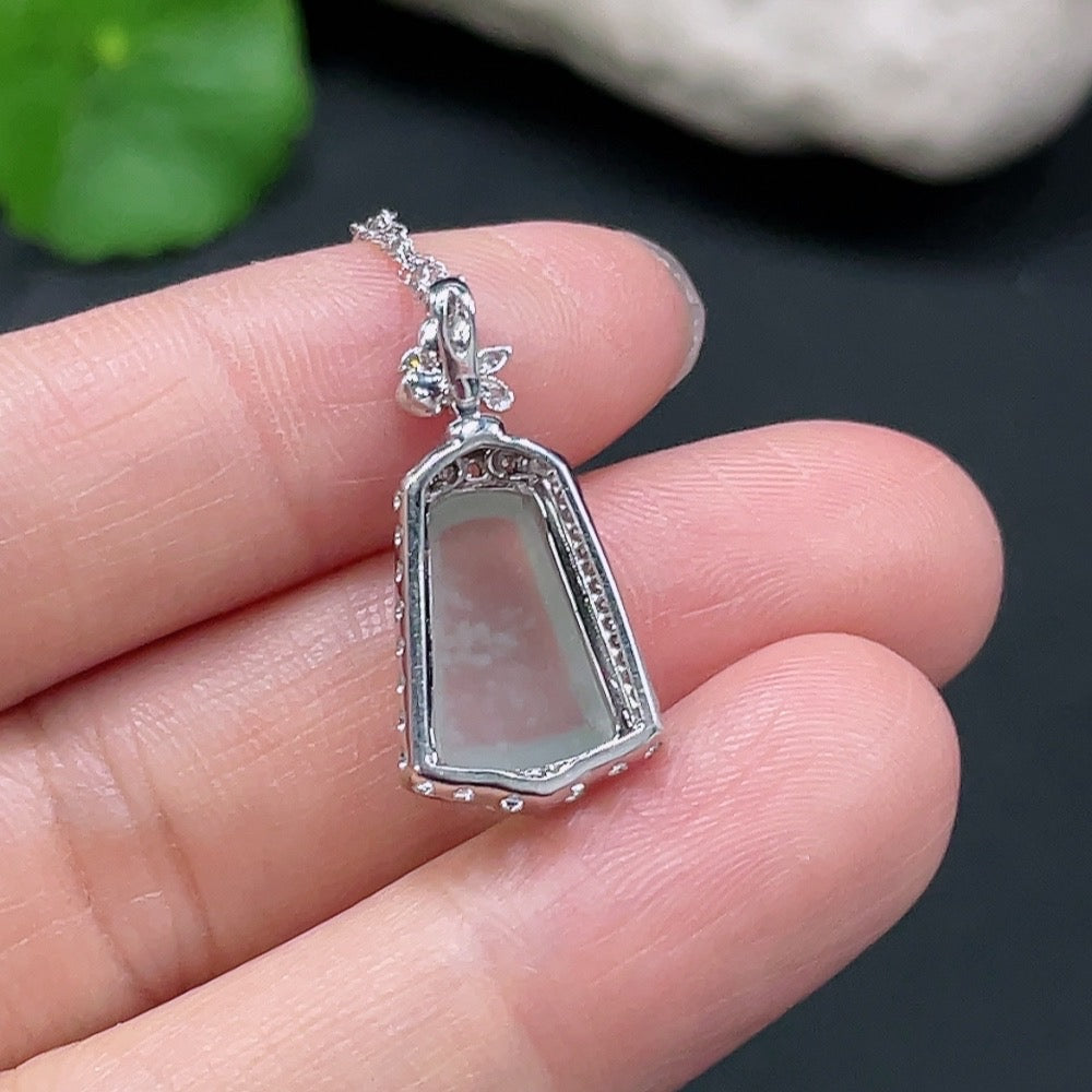Jadeite Plain Pendant Setting Pendant Main Body 18K Gold Chain Not Gold Total Product Weight About 3.18g