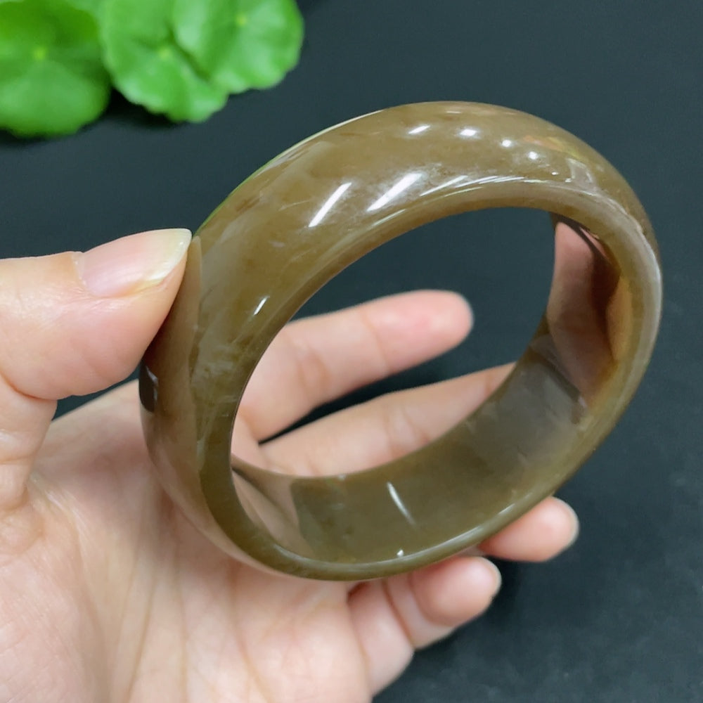 Hetian Jade Round Bracelet Size 59.3 Total Weight Approx. 89.5g