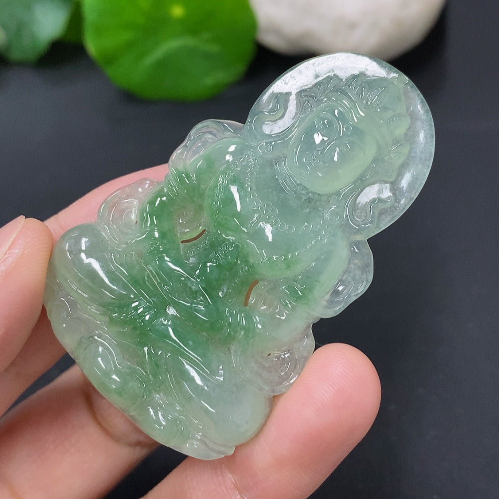 Jadeite Guanyin Pendant
