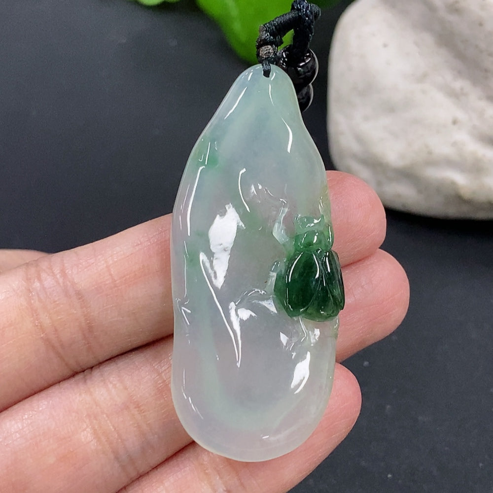 Jadeite Wealth and Prosperity Pendant