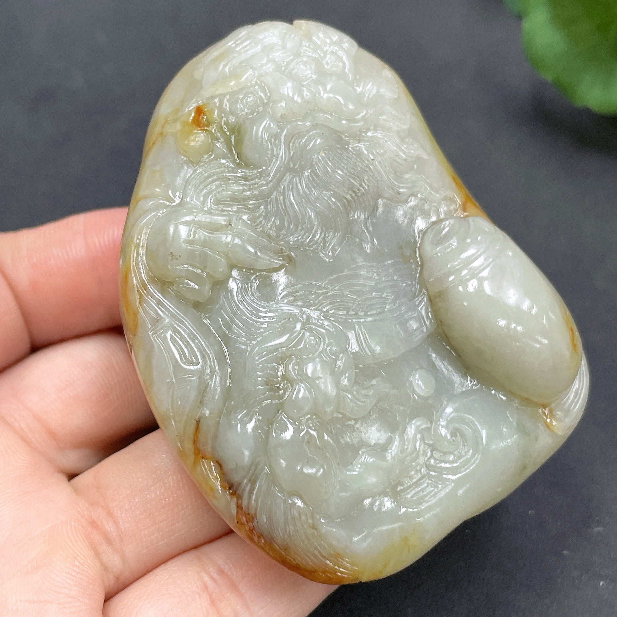 Hetian Jade Handheld Carving - Zhong Kui - Undetermined Skin Color Origin - Total Weight Approx. 166.8g