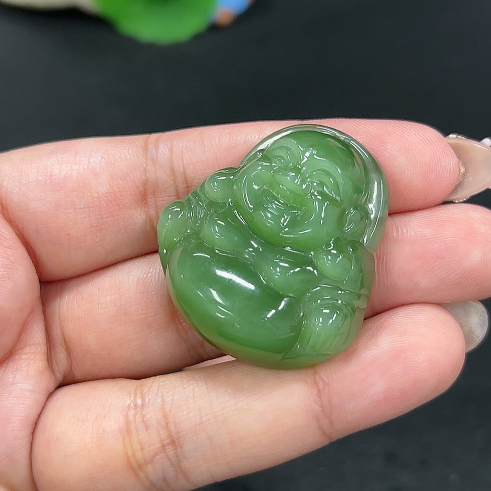 Hetian Jade Pendant Buddha Total Weight Approx. 24g