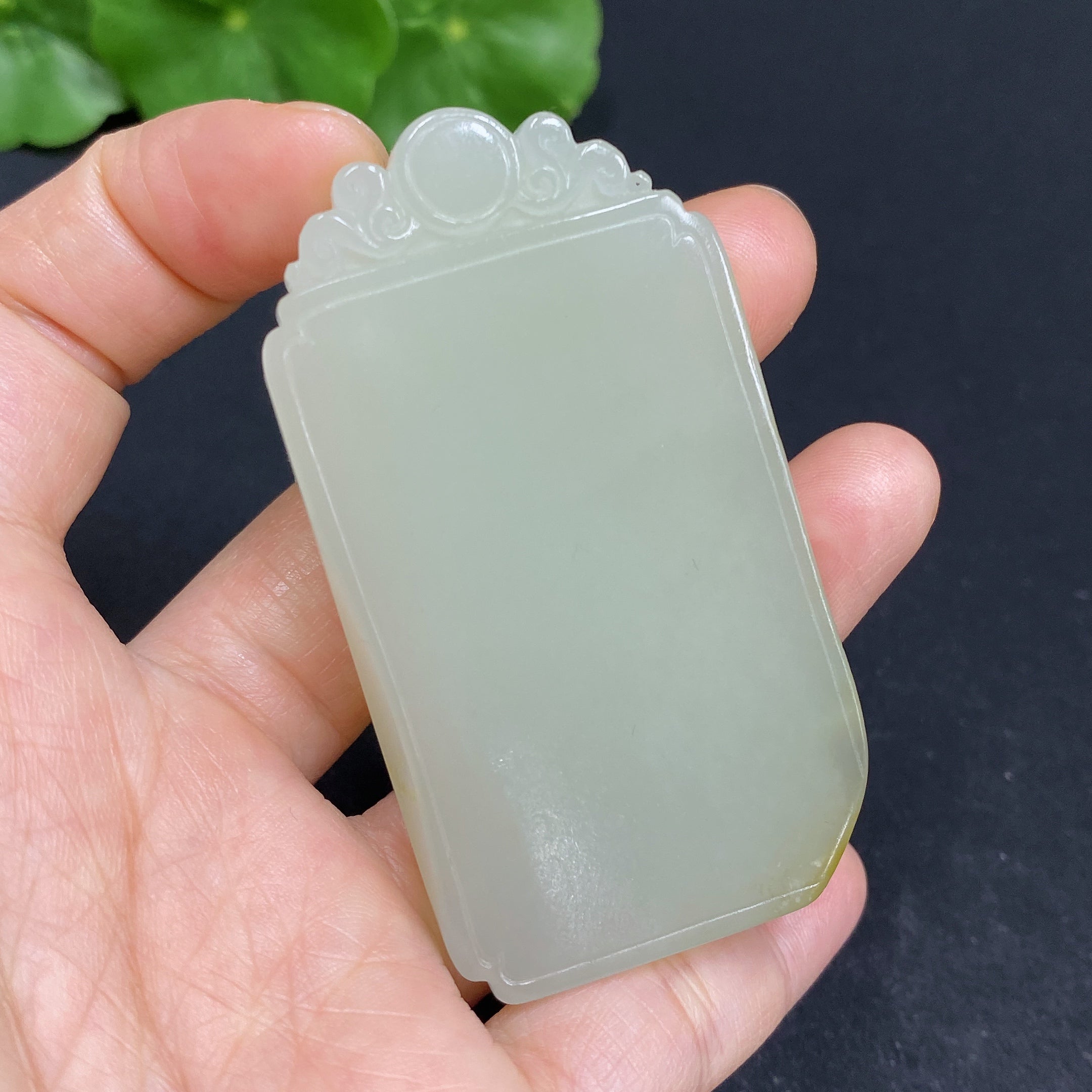 Hetian Jade Pendant Plain Pendant Undetermined Skin Color Origin Total Weight About 47g