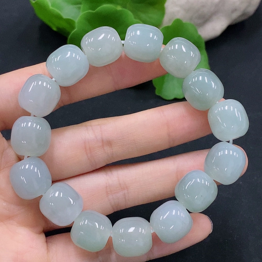 Jadeite Bracelet 12.3mm Approx. Total Weight About 61.83g