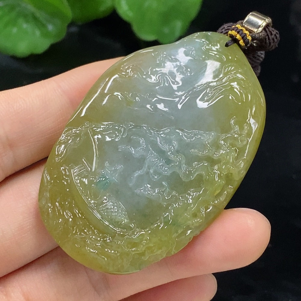Jadeite Landscape Pendant