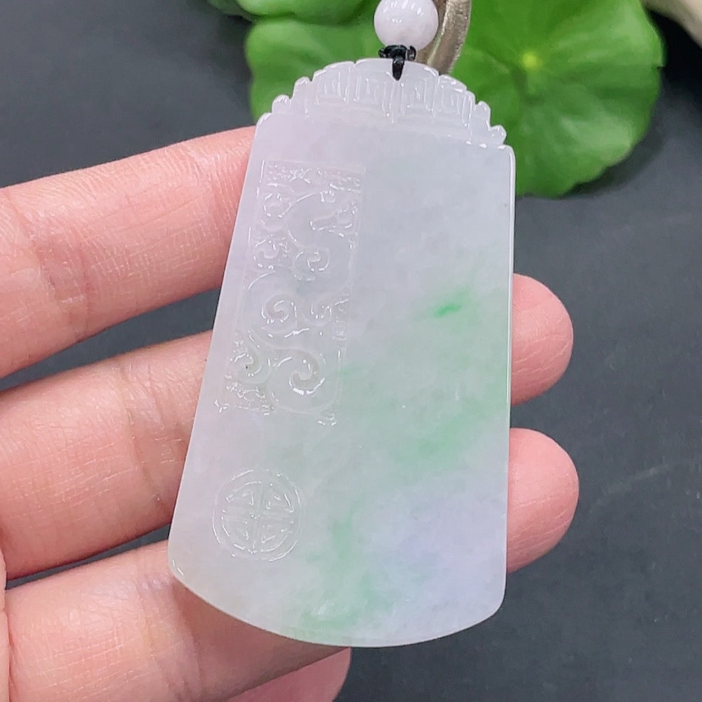Antique-style Jadeite Pendant Total Weight Approx. 28.39g