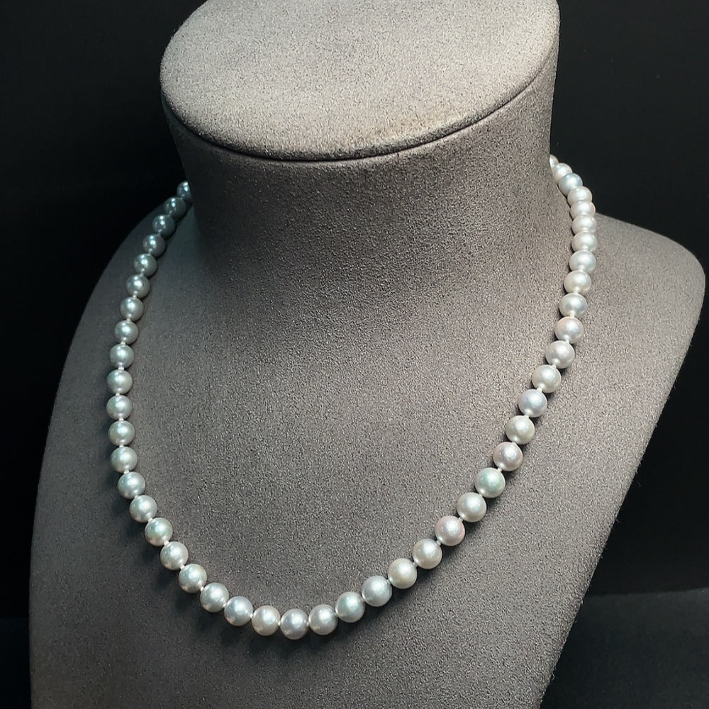 Seawater Pearl Necklace Non-Gold Color Origin Undetermined Total Weight Approximately 27.86g Size About 6.7mm