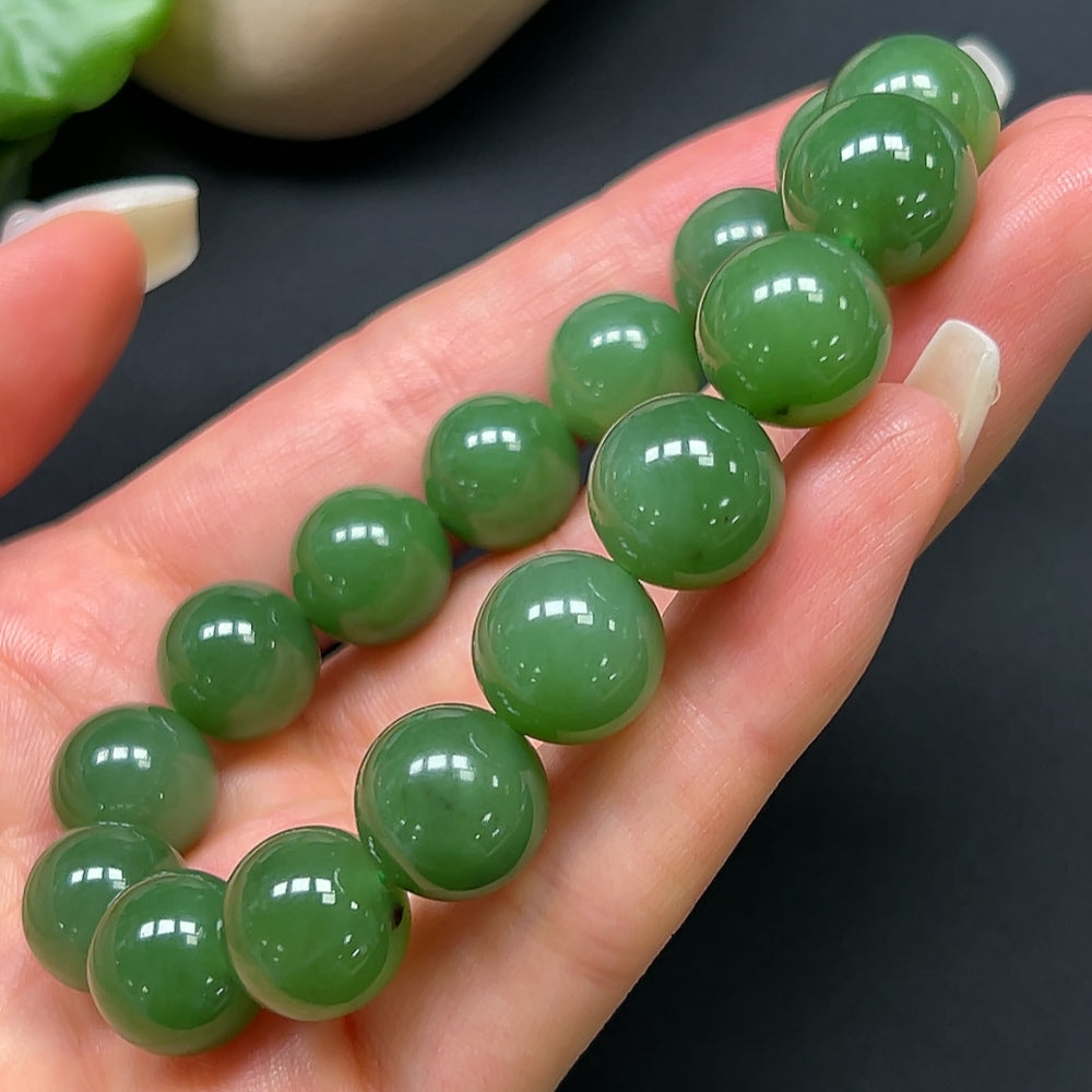 Green Hetian Jade Bracelet